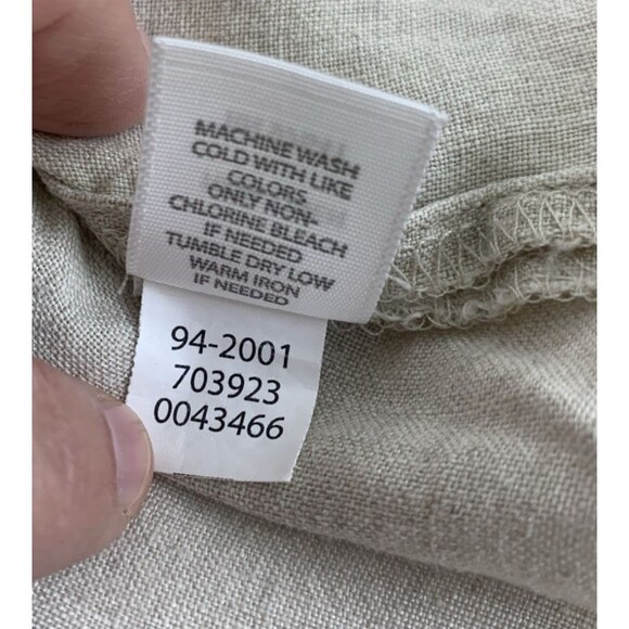 J Jill Linen Button Down Collared Shirt Tan Lightweight Breathable Womens Large - Picture 12 of 12